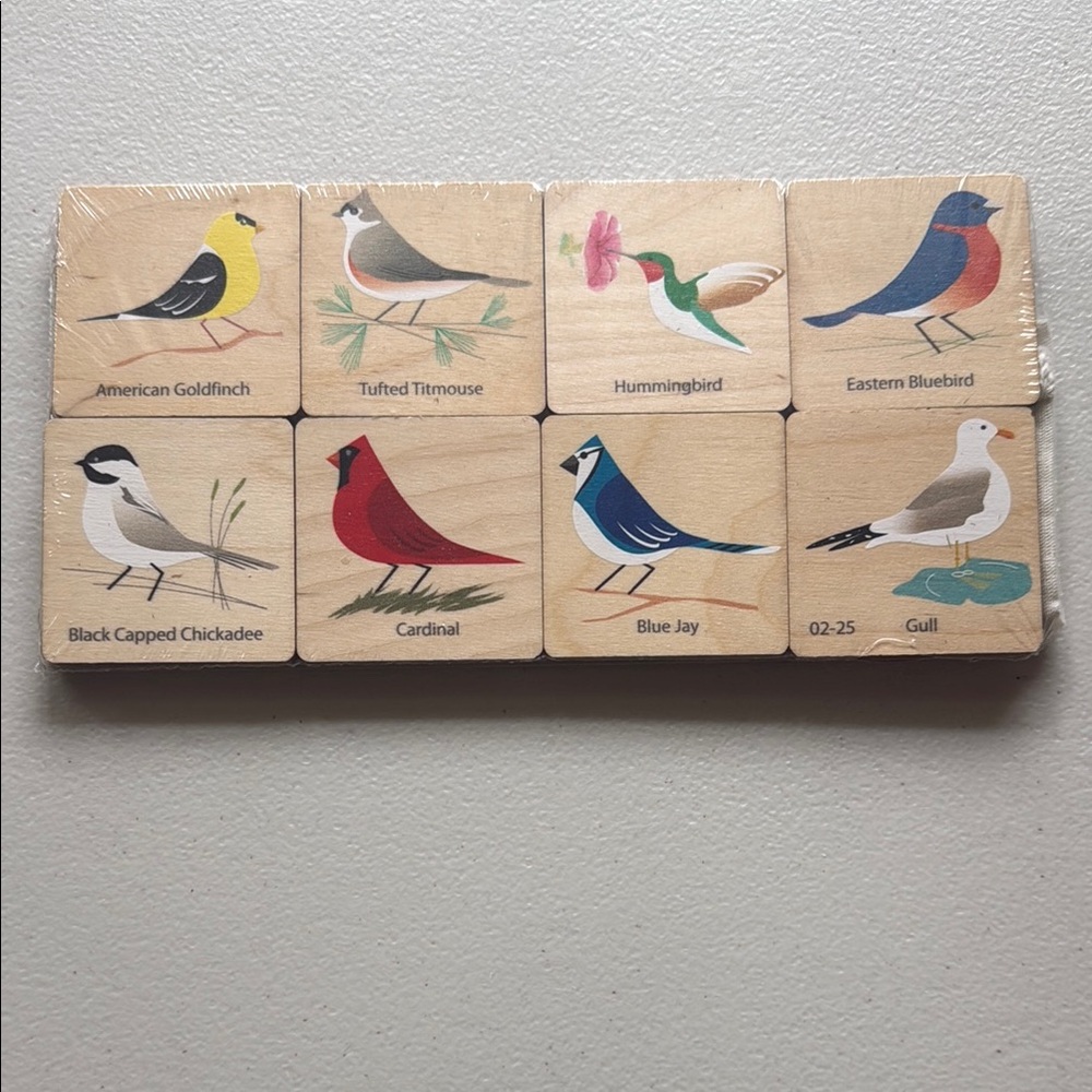Wooden Bird Matching Blocks - Assorted Colors